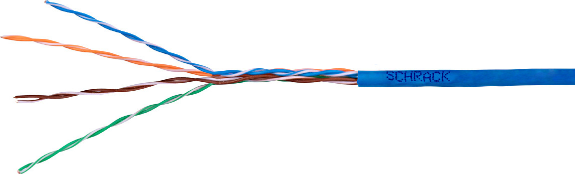 SCHRACK Kabel U/UTP Cat5e AWG24 PVC Eca modrý 305m