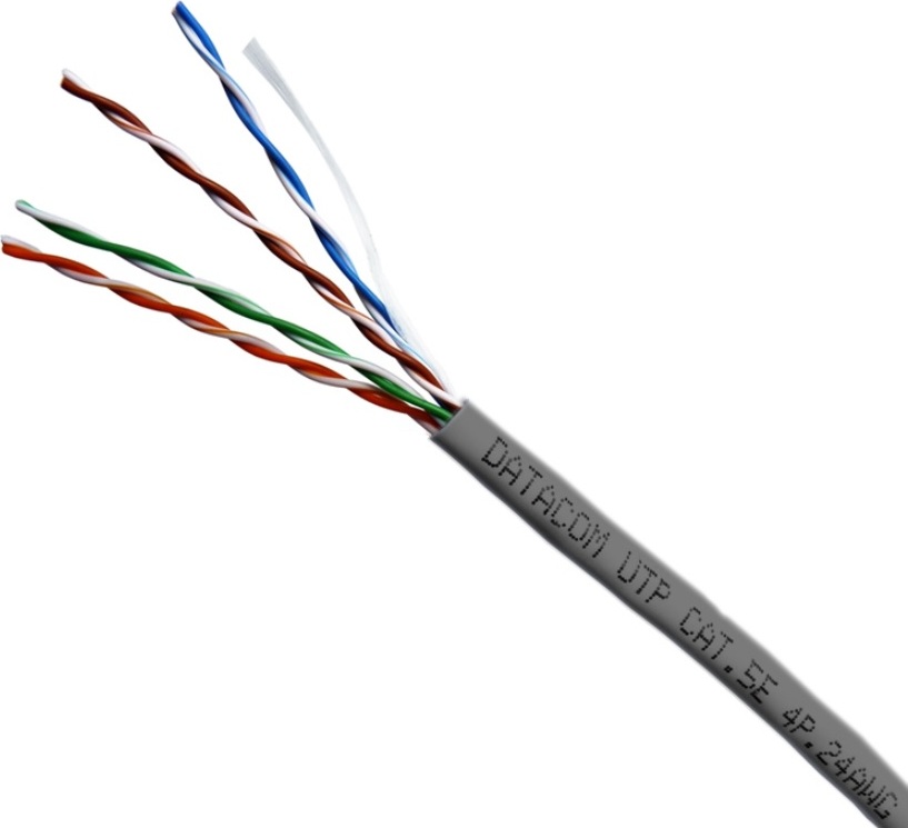 DATACOM UTP flex,Cat5e PVC,šedý,100m,lanko