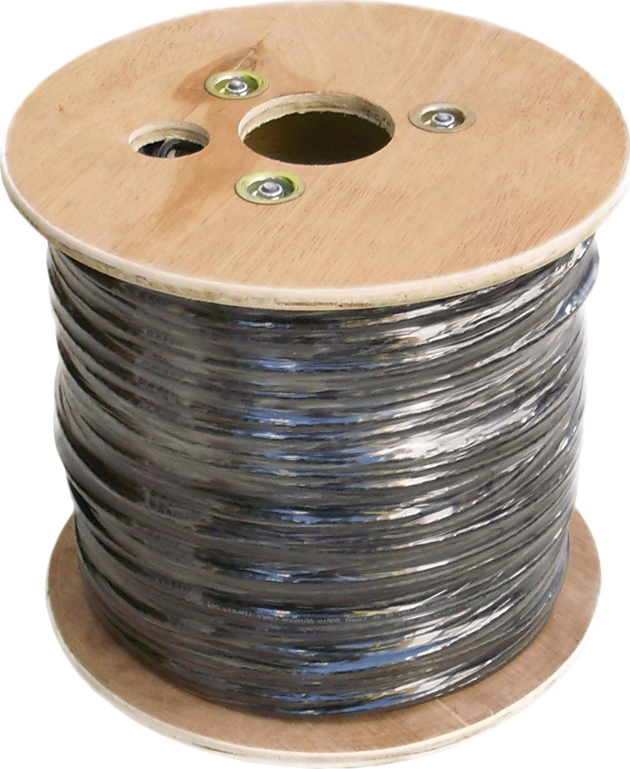 DATACOM FTP drát CAT6 PE, Fca 500m cívka, černý, OUTDOOR