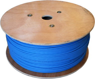 DATACOM F/FTP drát CAT6A Eca LSOH  100m, modrý