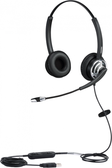 WELL Mairdi MRD-805D USB, náhlavka dvouušní (USB s ovládáním hlasitosti)