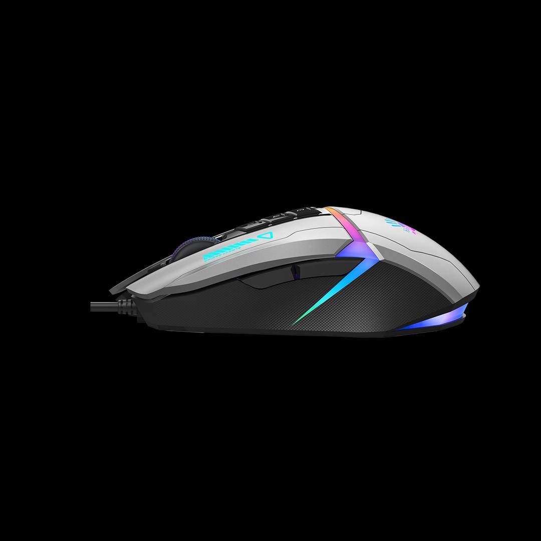 A4tech Bloody Myš W60 Max Activated, podsvícená herní myš, 12000 DPI, USB, Šedá