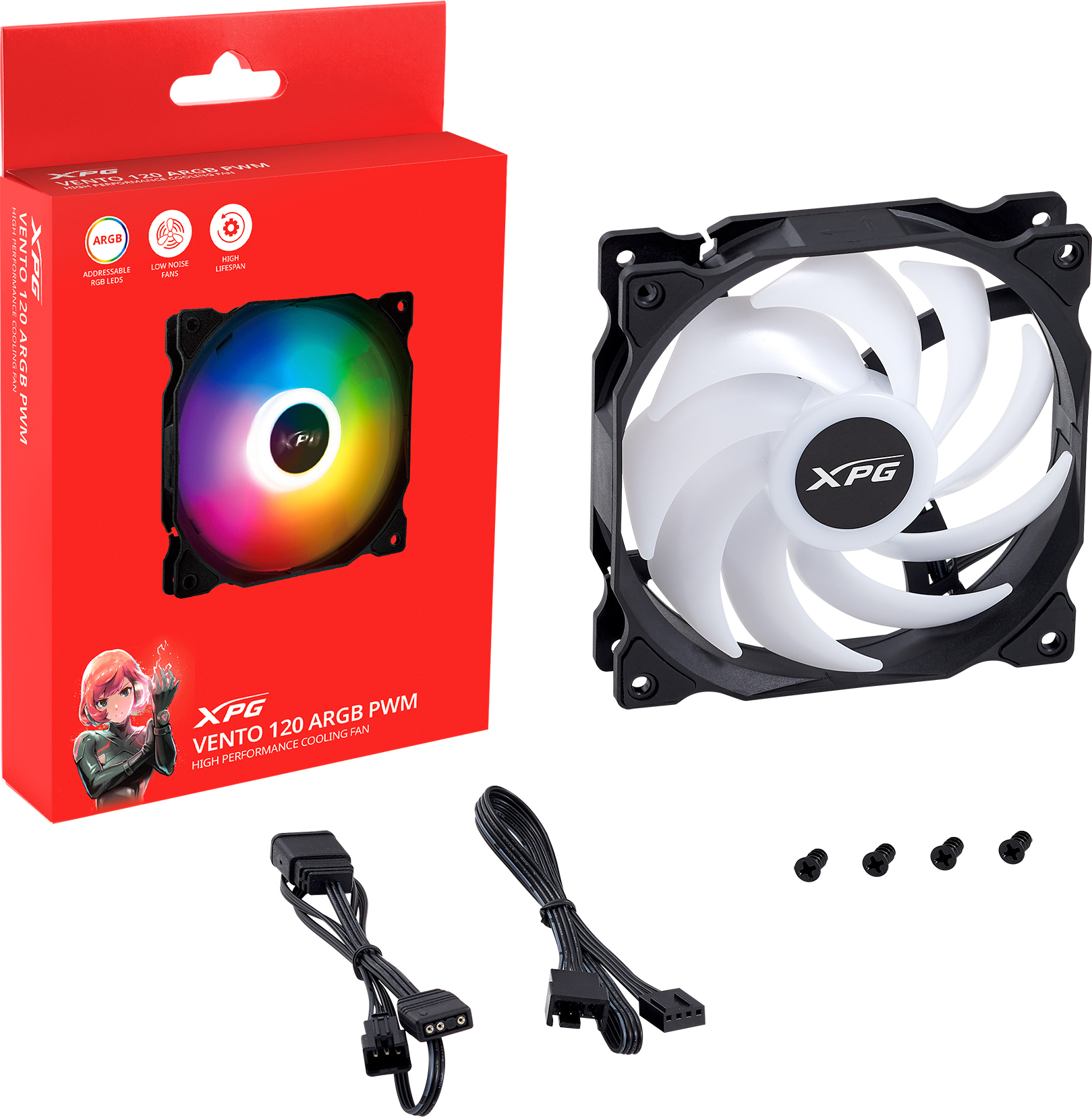 ADATA XPG ventilátor VENTO 120 ARGB PWM, 120mm