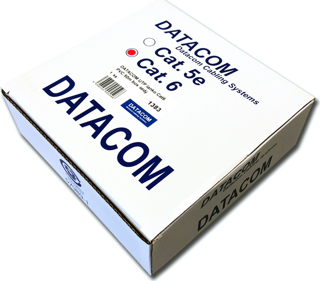 DATACOM UTP flex,Cat6 PVC,šedý,50m,lanko