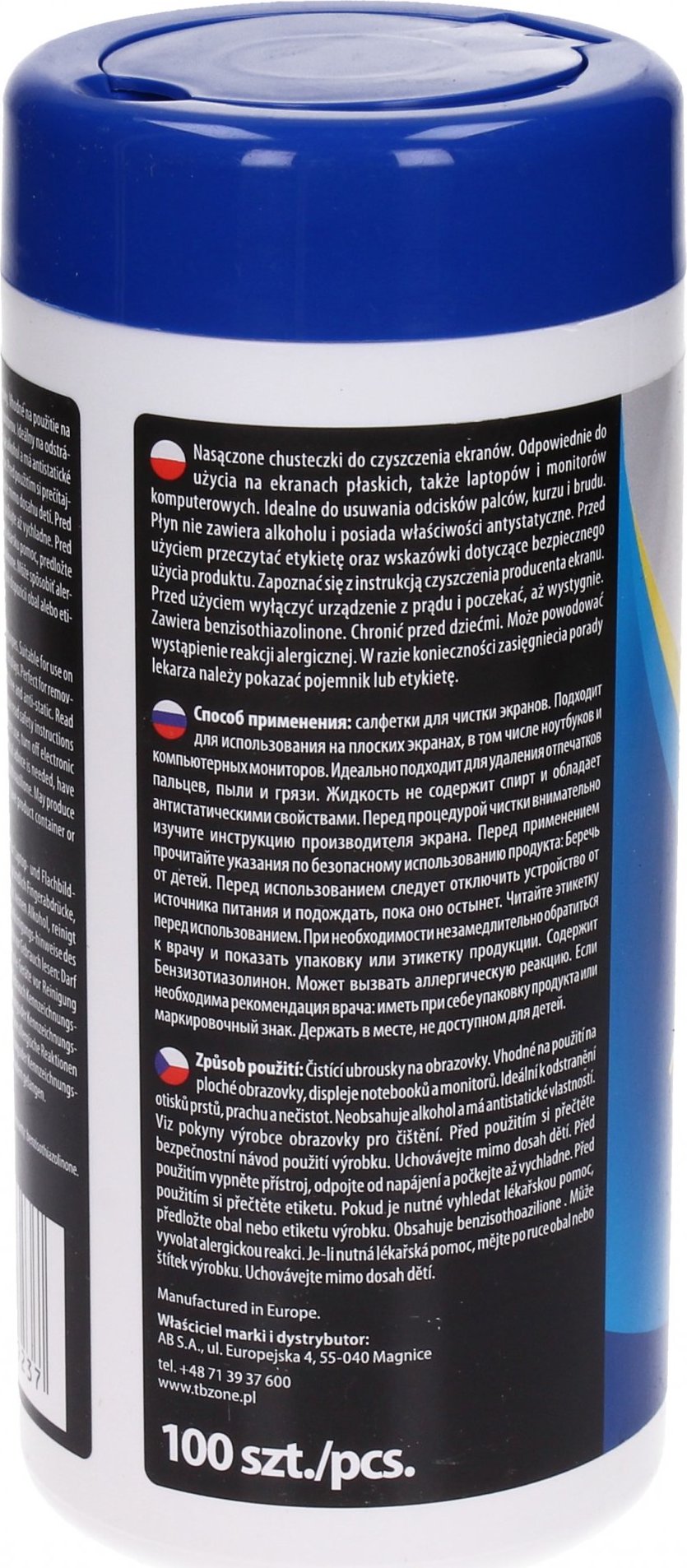 TB Clean Čistící ubrousky v tubě (100 ks)