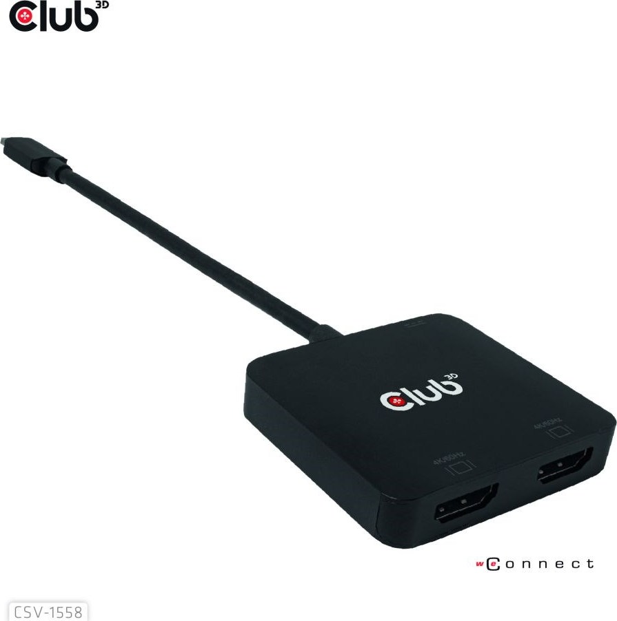 Club 3D Club3D Video hub MST USB-C na 2xHDMI + USB-C PD 3.0, 4K60Hz