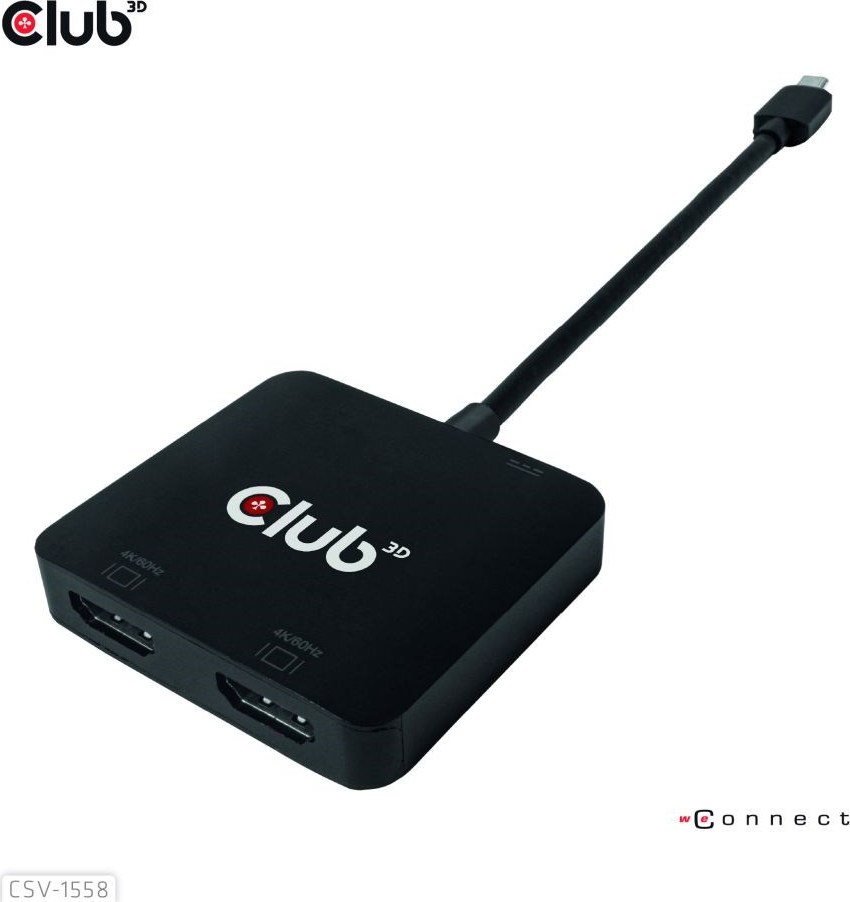 Club 3D Club3D Video hub MST USB-C na 2xHDMI + USB-C PD 3.0, 4K60Hz