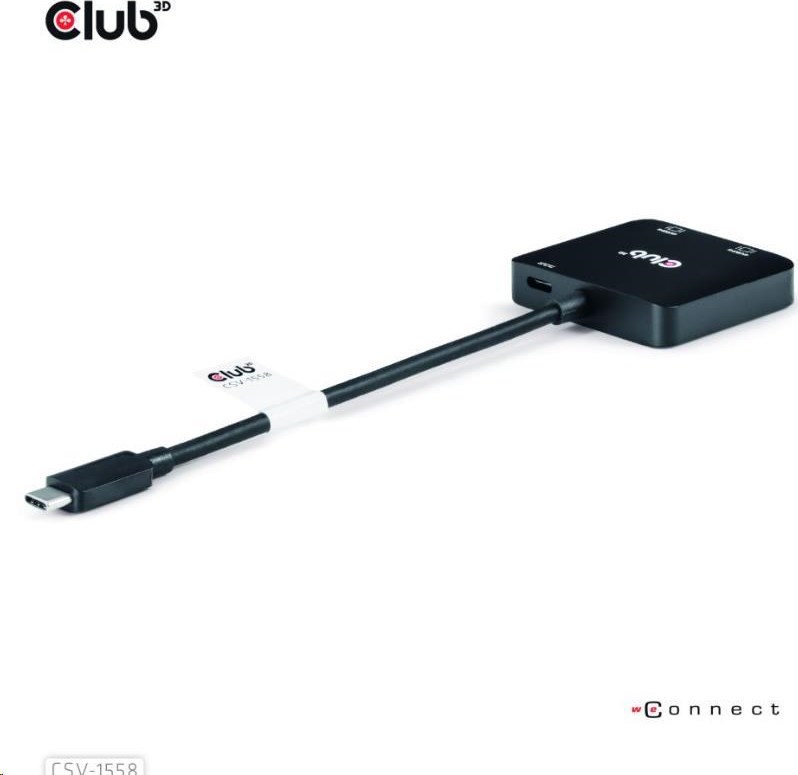 Club 3D Club3D Video hub MST USB-C na 2xHDMI + USB-C PD 3.0, 4K60Hz