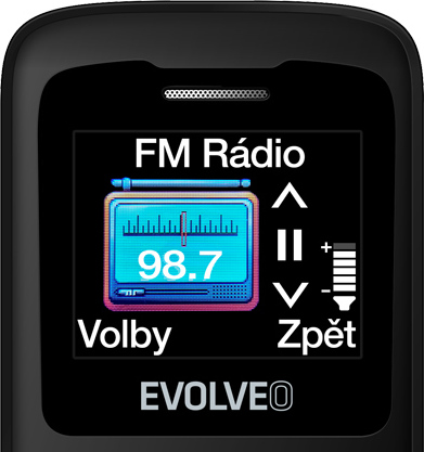 EVOLVEO Mobilní telefon pro seniory EasyPhone ID, černá