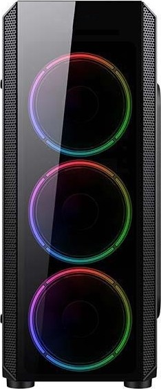 VEIN X VeinX case Mars MAR01A Mid Tower, bez zdroje, 3xUSB, průhledná bočnice, 4xARGB Fan 120mm, černá