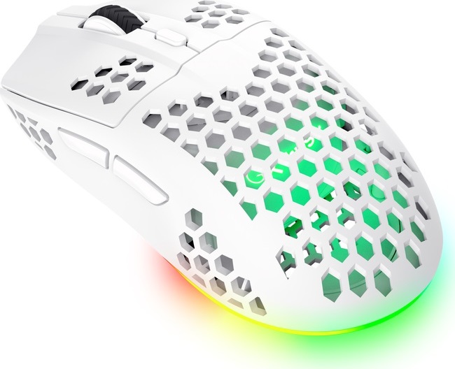 TRUST bezdrátová myš GXT 929W Helox Lightweight, RGB, Bílá