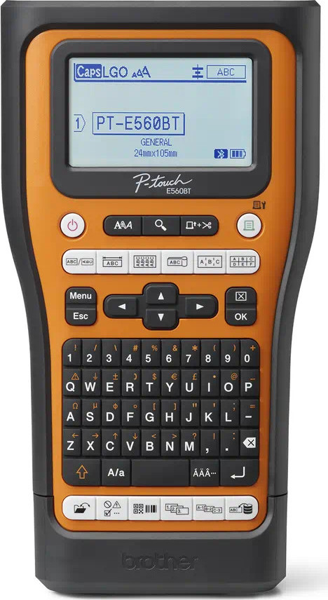 BROTHER tiskárna štítků PT-E560BTVP - 12,24mm, pásky, mobilní, s pouzdrem, Tiskárna Štítků pro průmysl a elekt