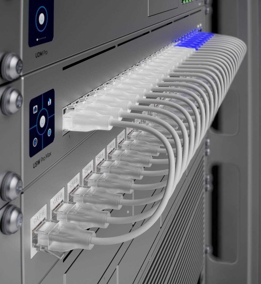 Ubiquiti UBNT UniFi Etherlighting Patch kabel 0,15m, bílý