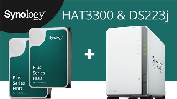 Synology DS223j DiskStation (4C/RealtekRTD1619B/1,7GHz/1GBRAM/2xSATA/2xUSB3.2/1xGbE)