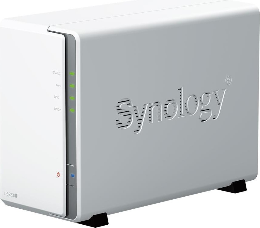 Synology DS223j DiskStation (4C/RealtekRTD1619B/1,7GHz/1GBRAM/2xSATA/2xUSB3.2/1xGbE)