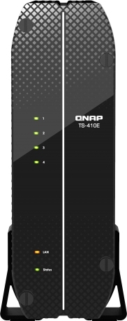 QNAP TS-410E-8G (4core 2,6GHz, 8GB RAM, 4x 2,5" SATA, 2x 2,5GbE, 4x USB 3.2, 1x 4K HDMI, fanless)
