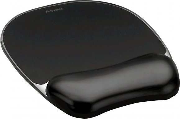 Gélová podložka pod myš a zápästie Fellowes CRYSTAL čierna