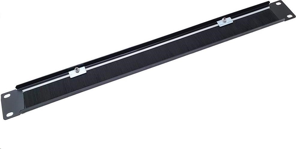 OEM 19" vyvazovací panel 1U s kartáčem, černý