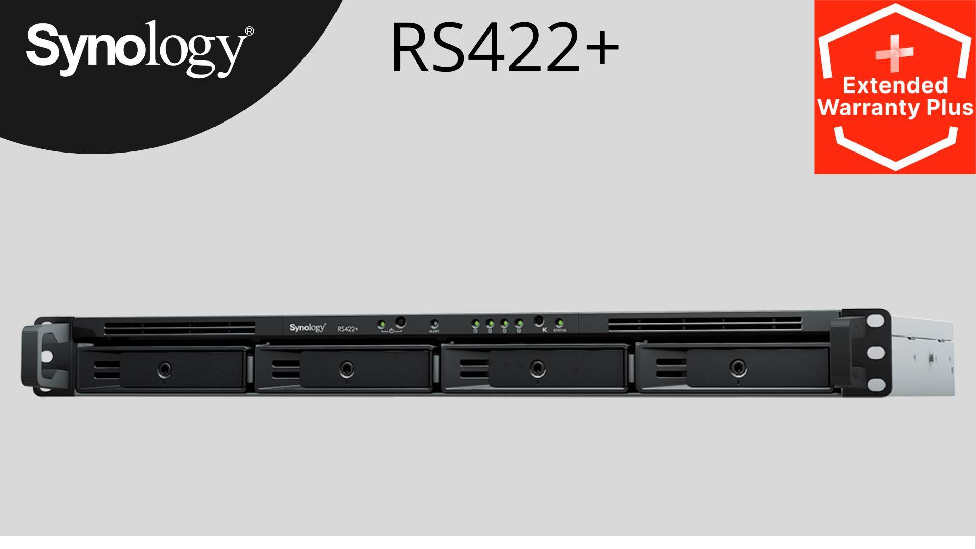 Synology RS422+ RackStation (2C/RyzenR1600/2,6-3,1 GHz/2GBRAM/4xSATA/1xUSB3.0/2xGbE/1xPCIeGen3)