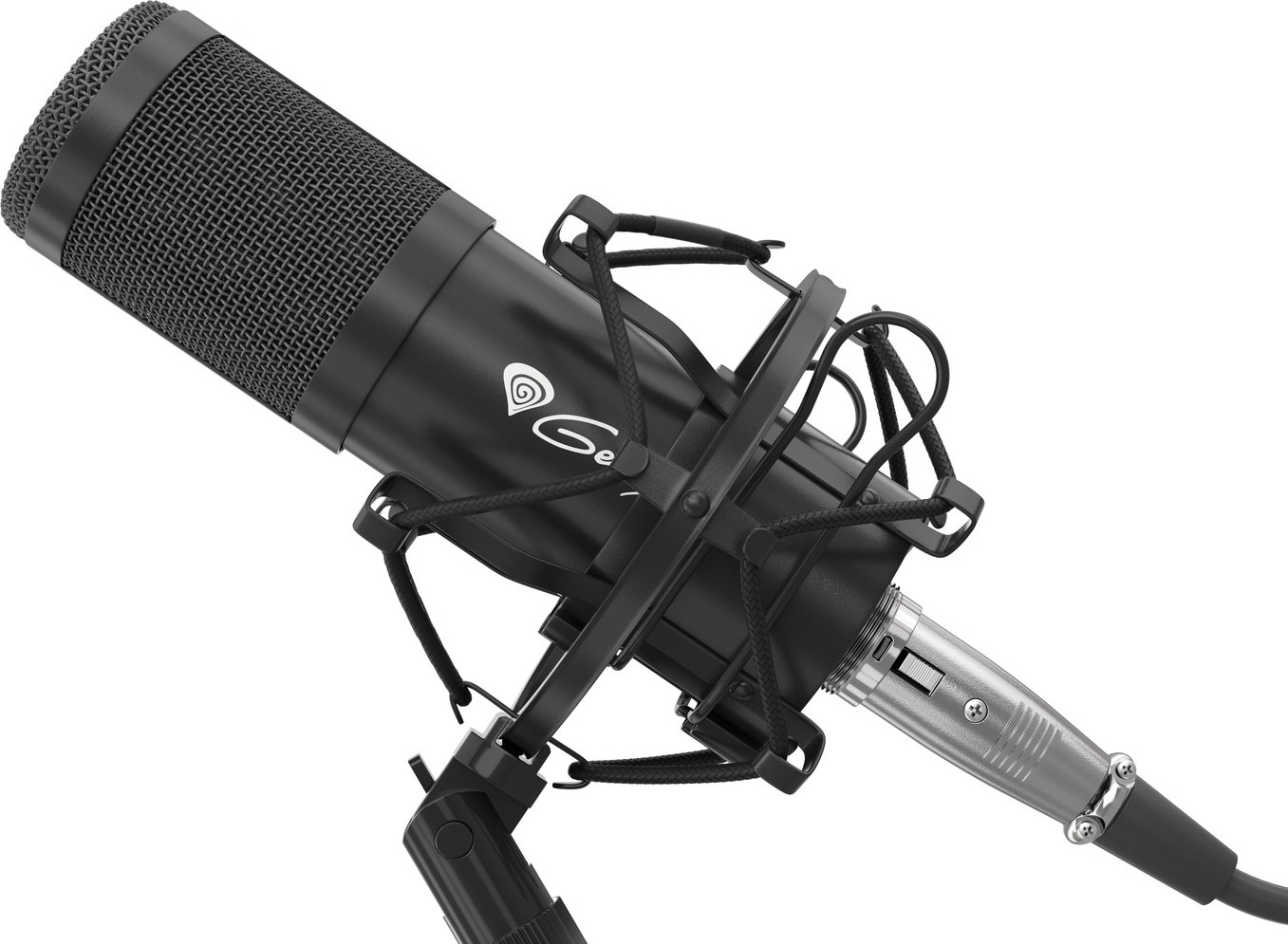 Streamovací mikrofon Genesis Radium 300,XLR, kardioidní polarizace, ohybné rameno, pop-filter