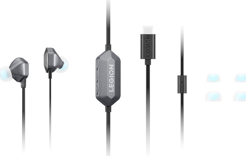 Lenovo Legion E510/7.1/USB-C/Drát/Šedá