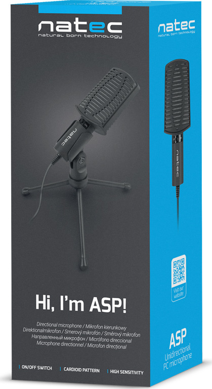 NATEC mikrofon ASP, Mini Jack