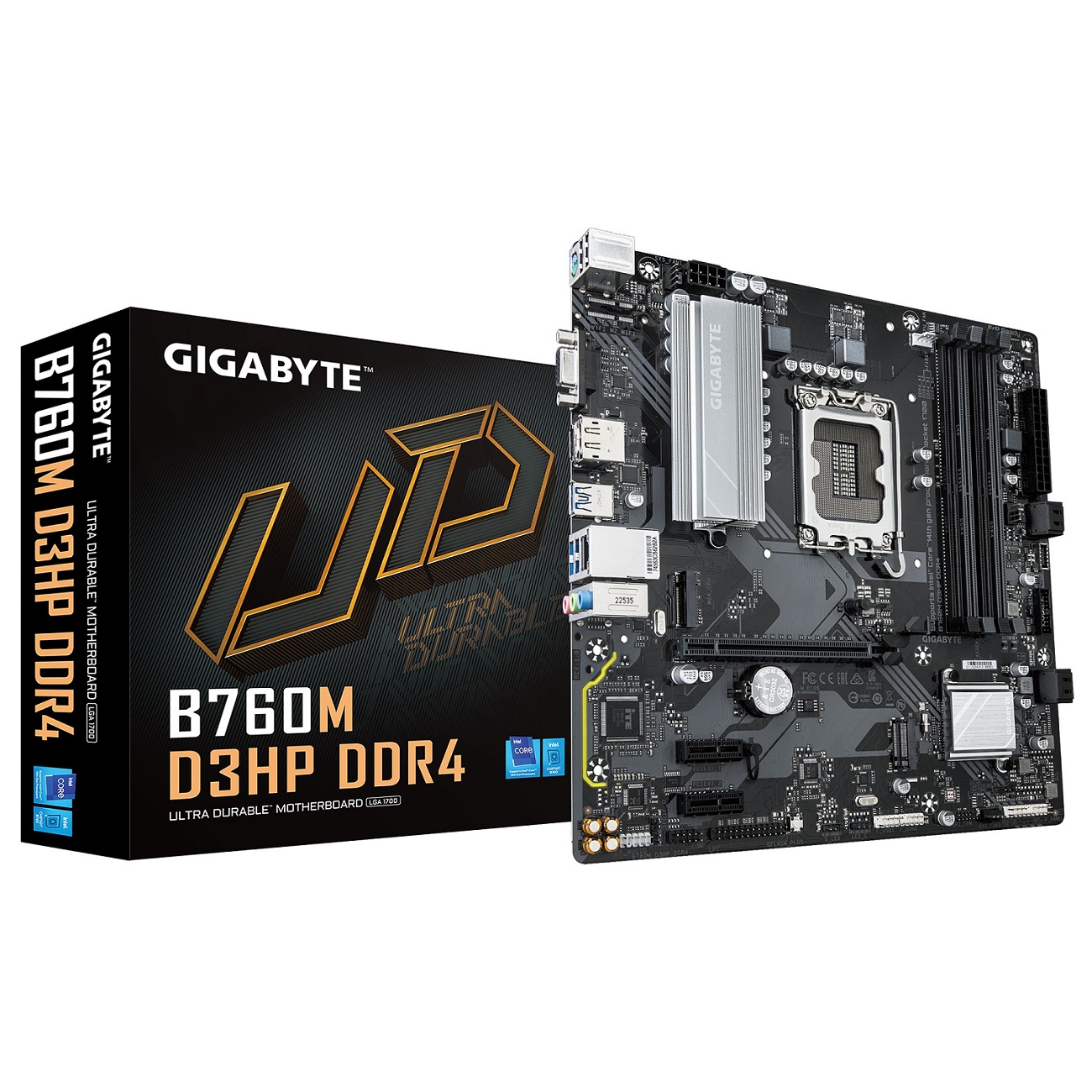 GIGABYTE MB Sc LGA1700 B760M D3HP DDR4, Intel B760, 4xDDR4, 1xDP, 1xHDMI, 1xVGA, mATX