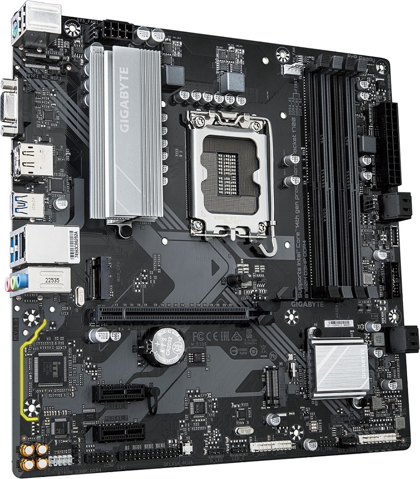 GIGABYTE MB Sc LGA1700 B760M D3HP DDR4, Intel B760, 4xDDR4, 1xDP, 1xHDMI, 1xVGA, mATX