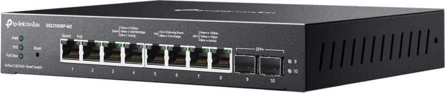 TP-Link OMADA switch SG2210XMP-M2 (8x2,5GbE,2xSFP+,8xPoE+,160W,fanless)