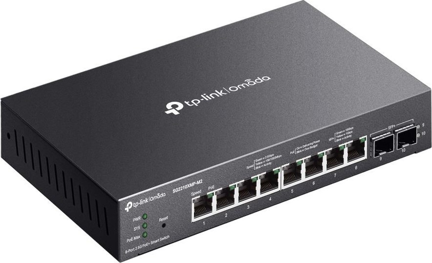 TP-Link OMADA switch SG2210XMP-M2 (8x2,5GbE,2xSFP+,8xPoE+,160W,fanless)