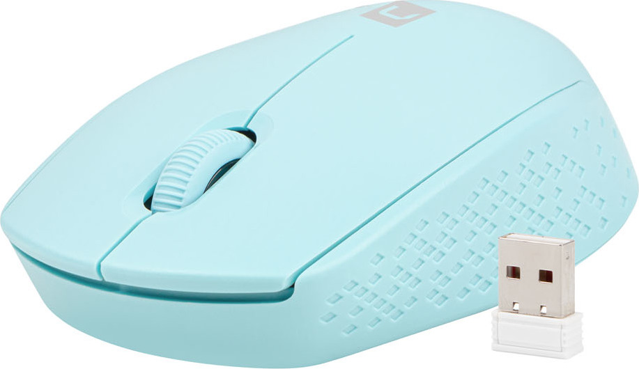 Myš Natec STORK/Kancelářská/Optická/1 600 DPI/Bezdrátová USB/Modrá
