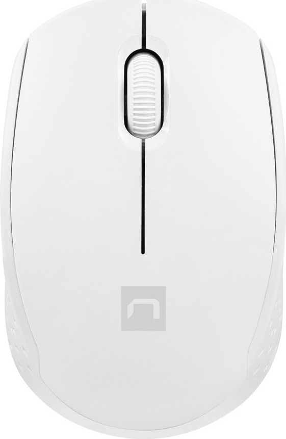 Myš Natec STORK/Kancelářská/Optická/1 600 DPI/Bezdrátová USB/Bílá