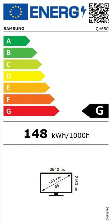 65" LED Samsung QH65C - UHD, 700cd, MI, 24/7