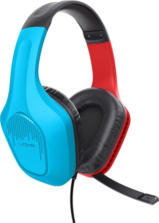 TRUST Herní sluchátka GXT 416S ZIROX, pro Nintendo Switch, modro-červená