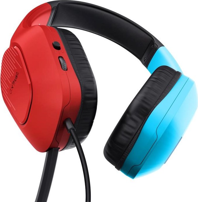 TRUST Herní sluchátka GXT 416S ZIROX, pro Nintendo Switch, modro-červená