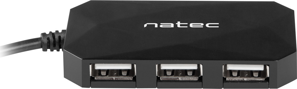 Natec Locust rozbočovač 4x USB 2.0 HUB, černý