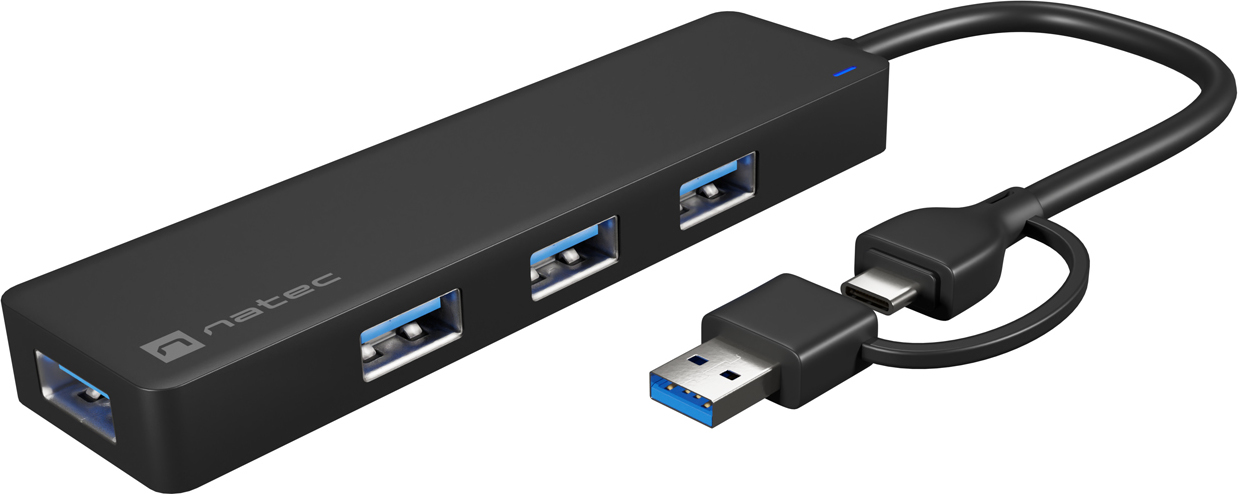 Rozbočovač Natec MAYFLY 4xUSB-A 3.0 HUB + USB-A adaptér