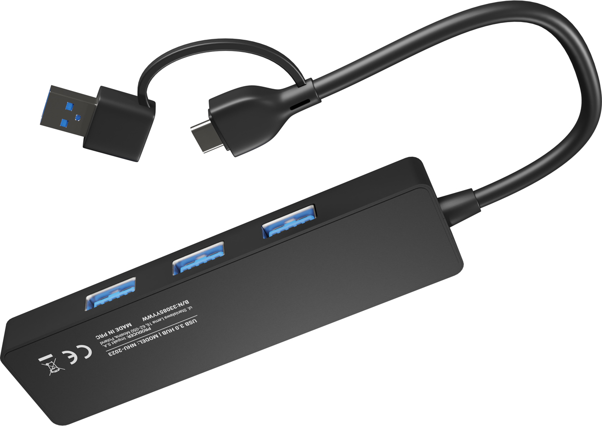 Rozbočovač Natec MAYFLY 4xUSB-A 3.0 HUB + USB-A adaptér