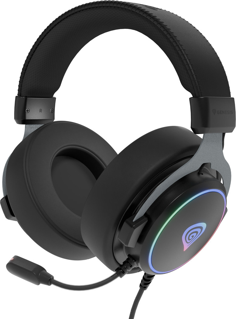 Herní sluchátka s mikrofonem Genesis NEON 764/7.1/USB/Drát/Stand/Černá