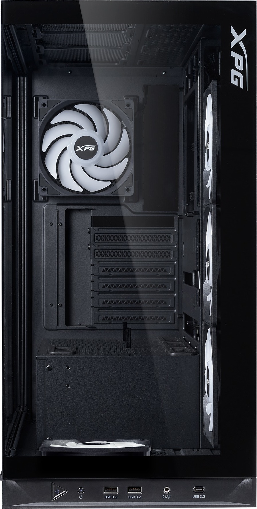 ADATA XPG case INVADER X BTF Mid-Tower, bez zdroje, 5x 120mm Fan, Černá
