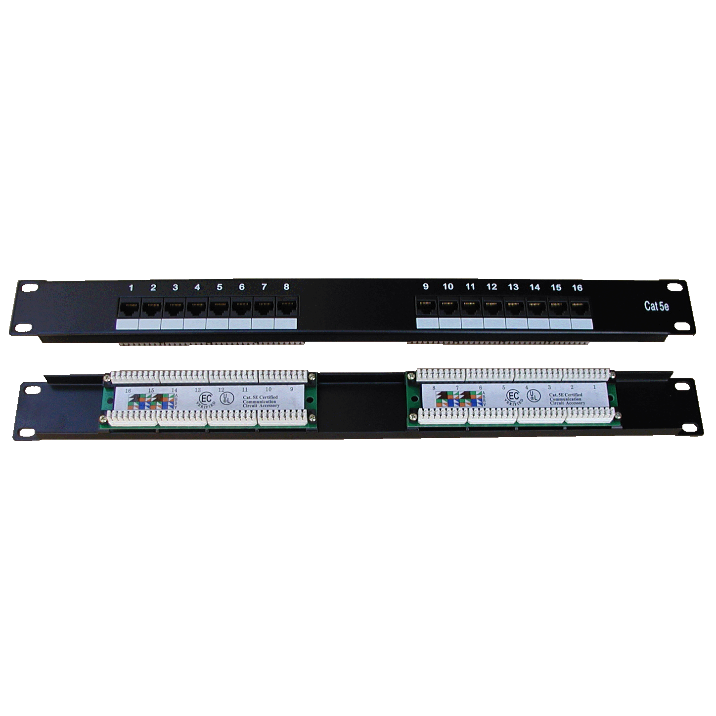 DATACOM Patch panel 16p.,UTP, Cat5e,1U,19", LSA Krone