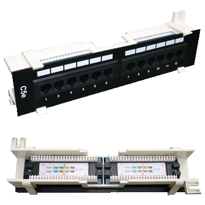 DATACOM Patch box UTP 12 port CAT5E DUAL BK