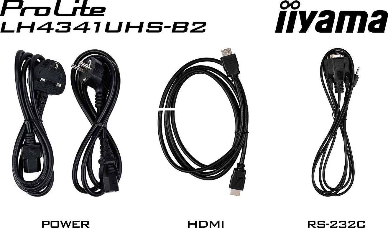 iiyama ProLite LFDs, 109,2 cm (43''), 4K, USB, kit, black