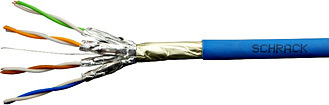 SCHRACK Kabel F/FTP Cat.6a 500 MHz 4x2xAWG23, LS0H modrý, Dca, 500m