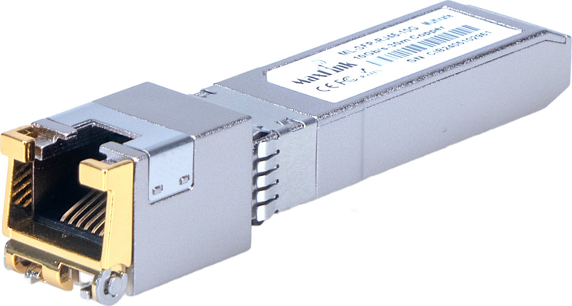 MaxLink SFP+ 1/2.5/5/10G metalický modul, RJ-45, 30m, 10Gbps