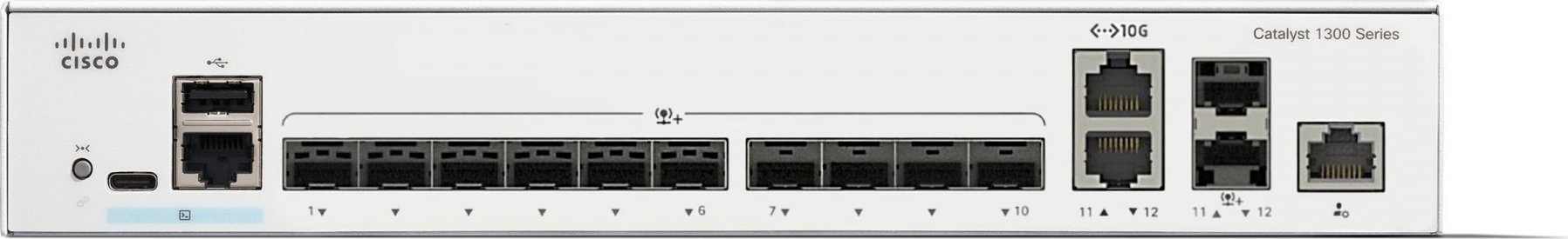 Cisco Catalyst switch C1300-12XS (10xSFP+,2x10GbE/SFP+combo)