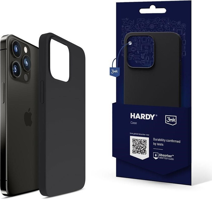 3mk ochranný kryt HARDY Silicone MagCase pro Apple iPhone 16, Graphite