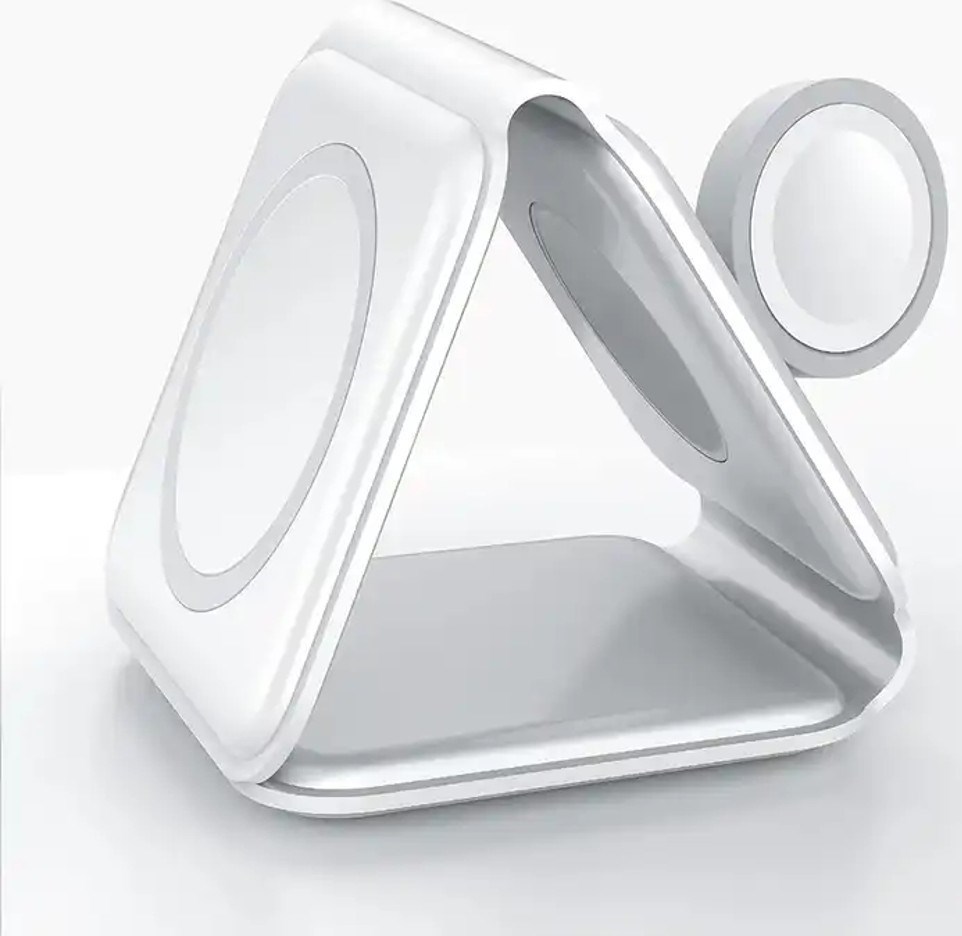 1stCOOL bezdrátová přenosná QI nabíječka 3v1, MagSafe, USB-C, černá