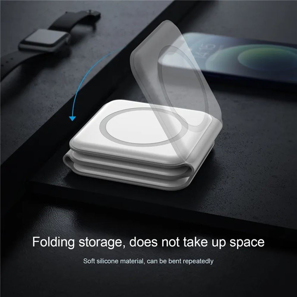 1stCOOL bezdrátová přenosná QI nabíječka 3v1, MagSafe, USB-C, černá