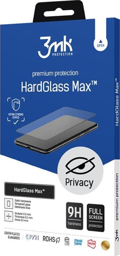 3mk tvrzené sklo HardGlass MAX Privacy pro Apple iPhone 15 Plus